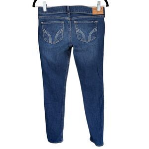 B8 Hollister Women's Denim 5S Whiskering Skinny Jeans Blue 27x29‎